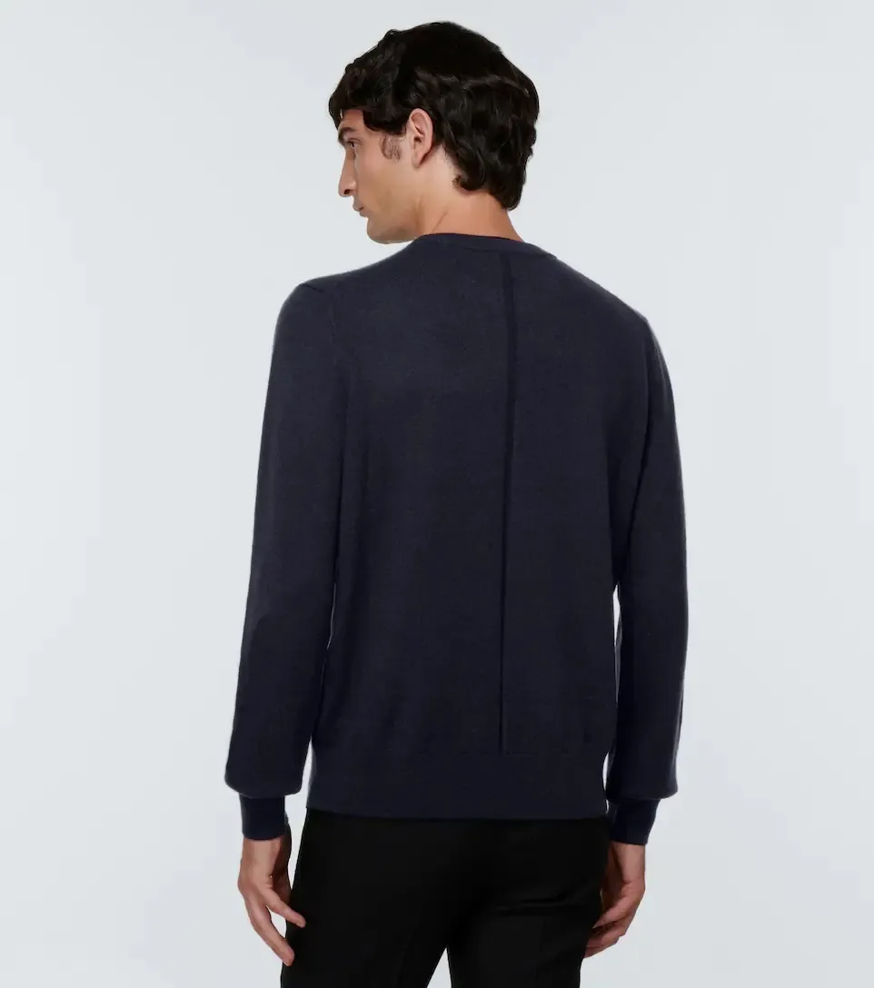 The Row  |Crew Neck Cashmere Street Style Plain Logo Sweaters