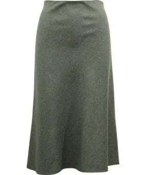 Theory High Rise Midi Skirt in Grey Viscose