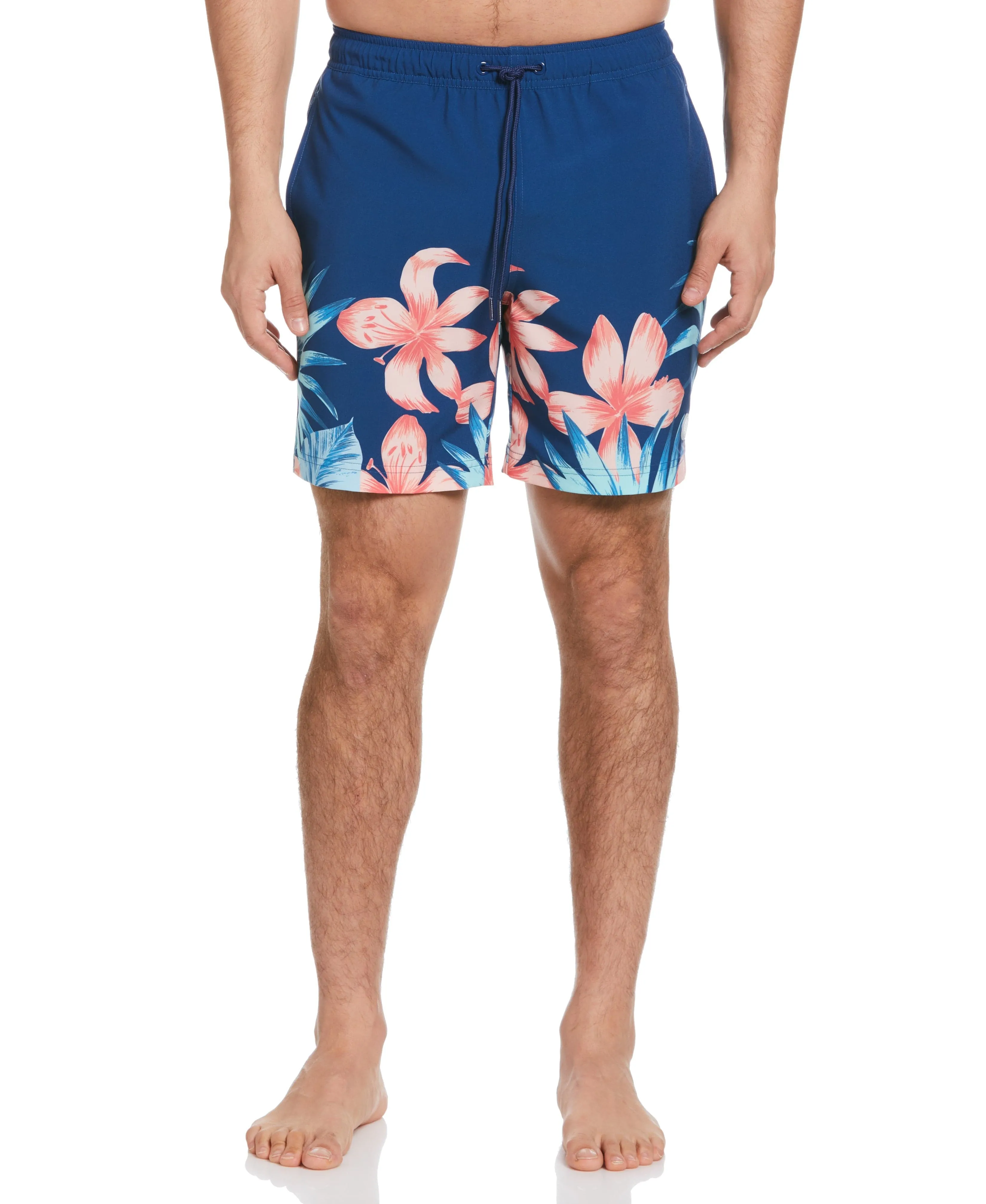 Tropical Placement Print 7 Swim Trunks