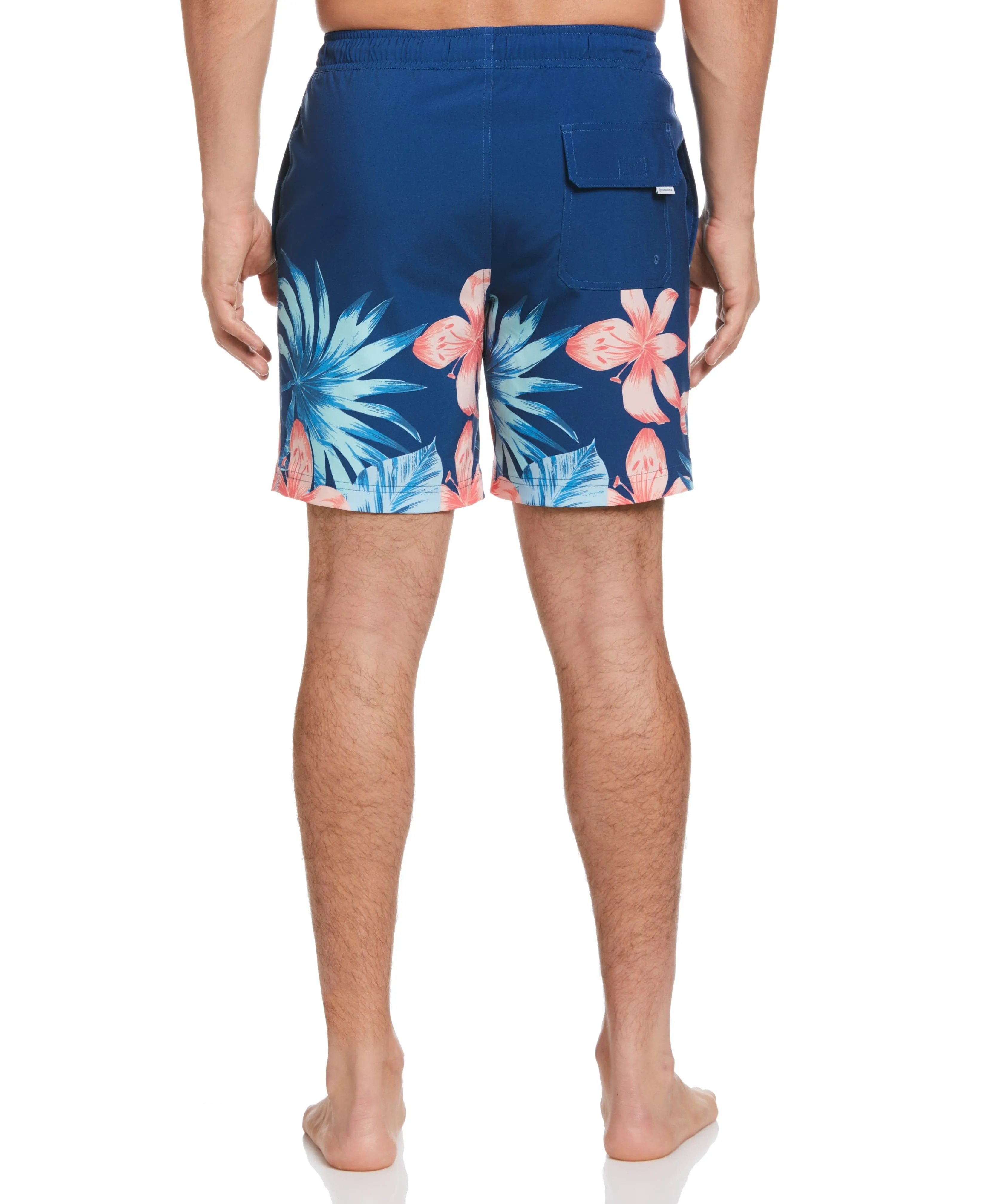 Tropical Placement Print 7 Swim Trunks