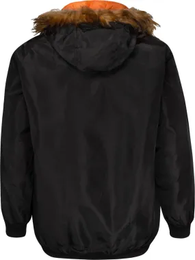 Uptheir Huck Padded Bomber Jacket With Hood - Black