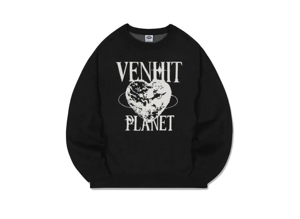 VENHIT  |Heart Unisex Street Style Long Sleeves Oversized Logo