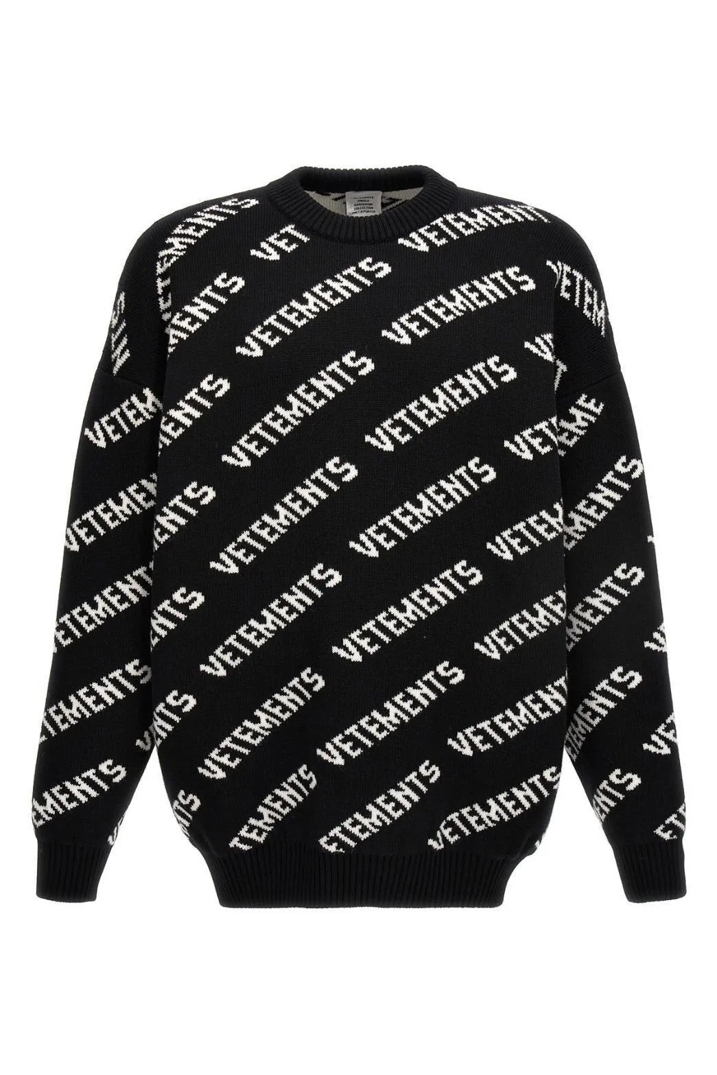 VETEMENTS  |Crew Neck Wool Street Style Long Sleeves Logo Sweaters