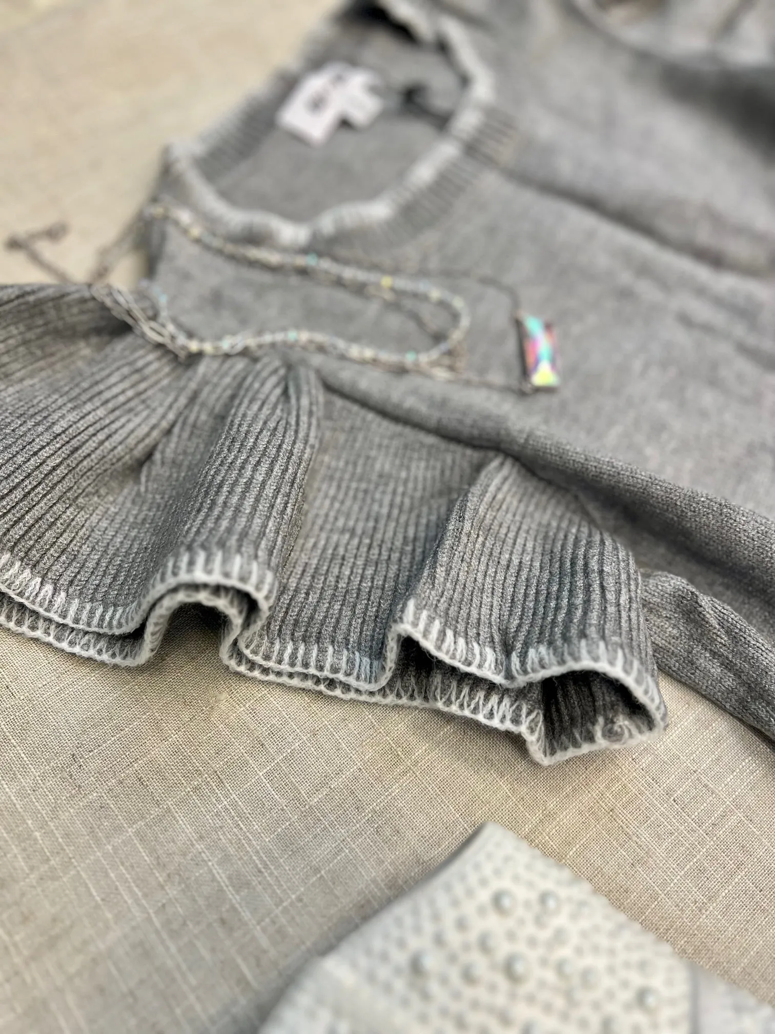 Wardrobe Staple Grey Cropped Sweater