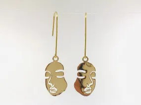 Wholesale Abstract Face Earrings