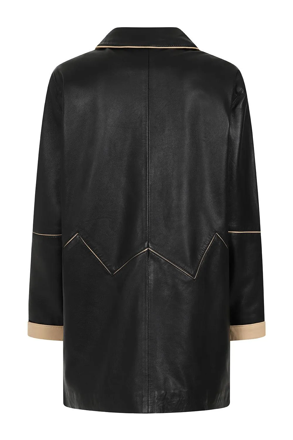 Women's Beautiful  Length Leather Coat - 'JOSIE'