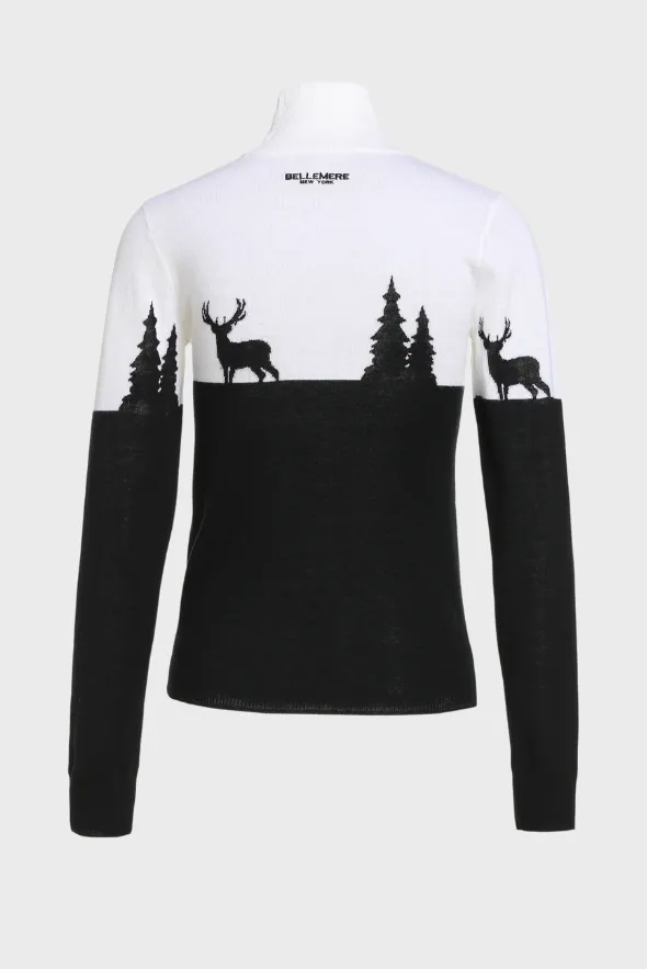 Women's Merino 'Deer & Tree' Sweater