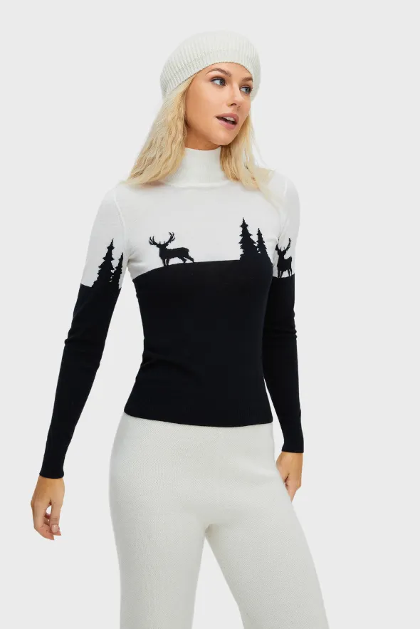 Women's Merino 'Deer & Tree' Sweater