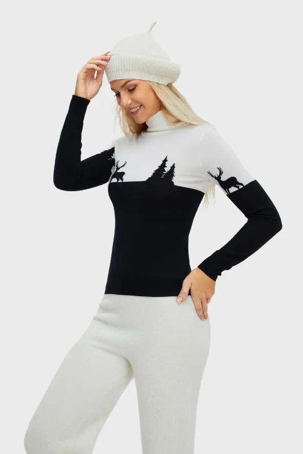 Women's Merino 'Deer & Tree' Sweater