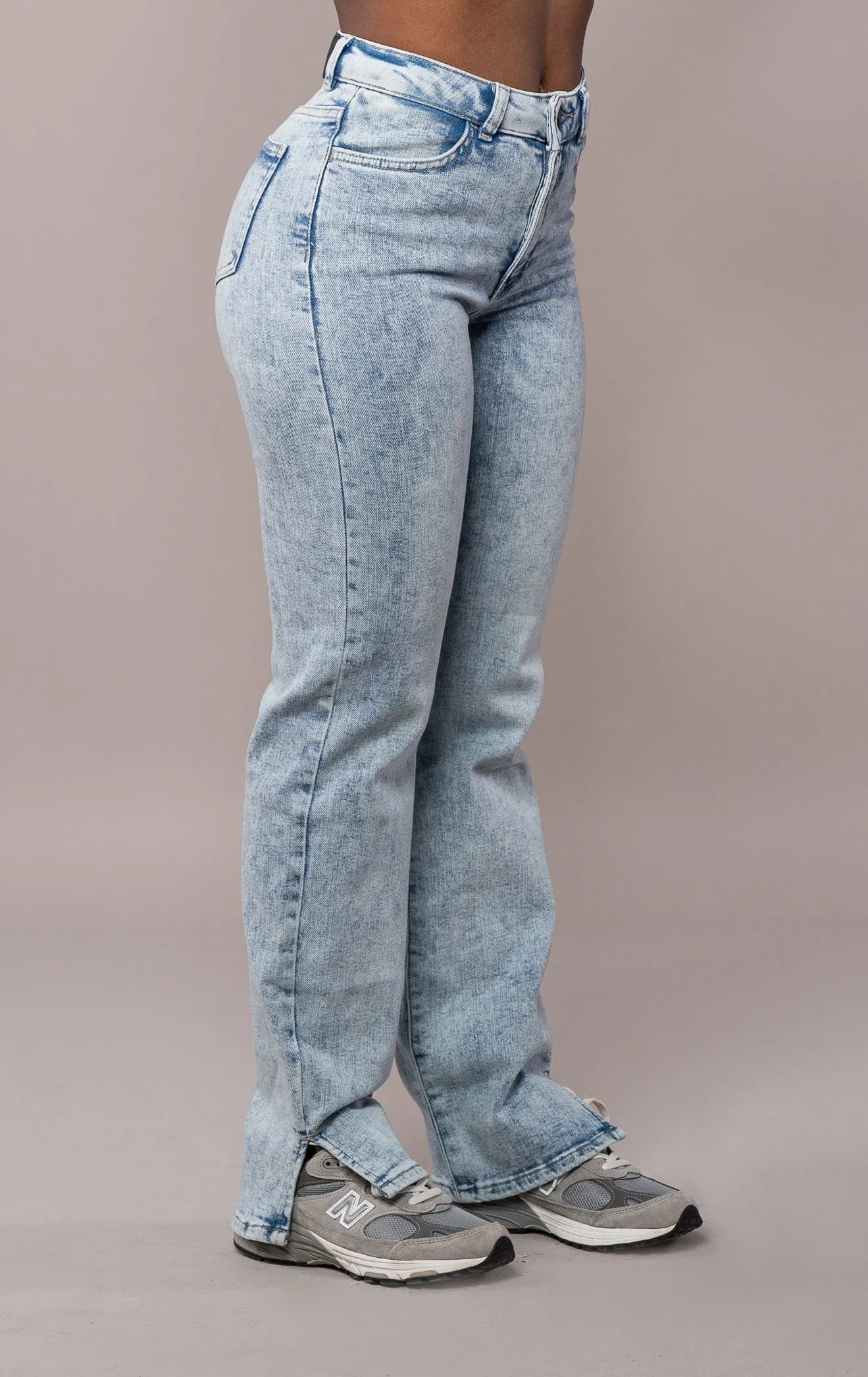 Womens Straight Leg Fitjeans - 80s Blue