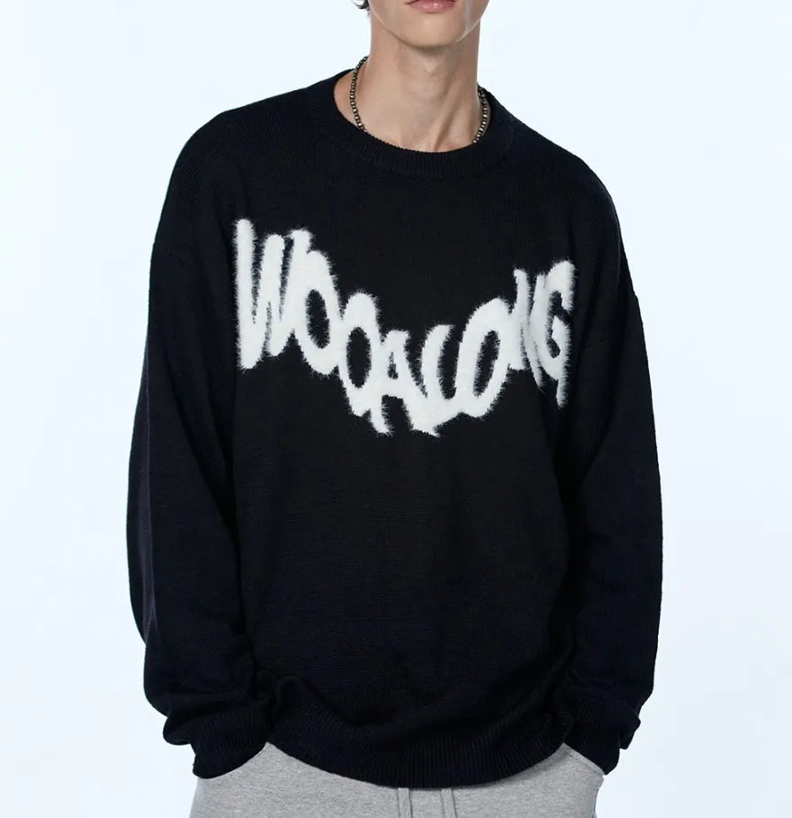 WOOALONG  |Crew Neck Stripes Unisex Nylon Street Style U-Neck