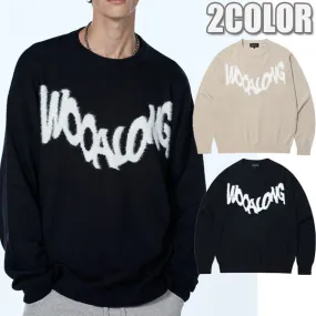 WOOALONG  |Crew Neck Stripes Unisex Nylon Street Style U-Neck