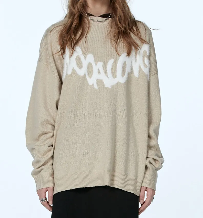 WOOALONG  |Crew Neck Stripes Unisex Nylon Street Style U-Neck