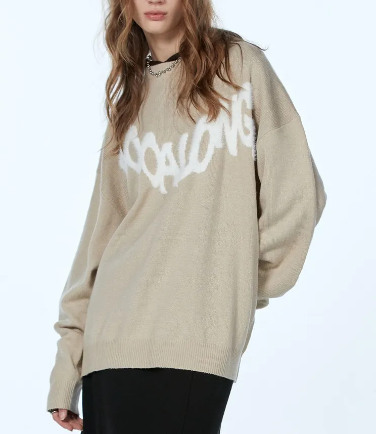 WOOALONG  |Crew Neck Stripes Unisex Nylon Street Style U-Neck