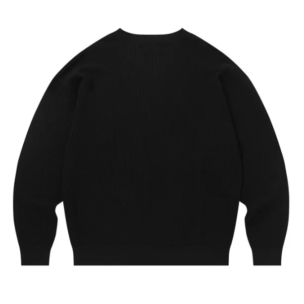 WOOALONG  |Unisex Street Style Long Sleeves Plain Logo Sweaters