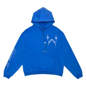 WRATHBOY GHOST LOGO HOODIE BLUE WB03-031 DK BLUE