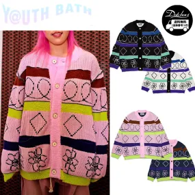 YOUTHBATH  |Unisex Street Style Long Sleeves Plain Medium Cardigans